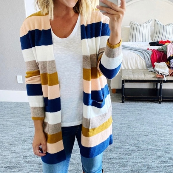 Madewell Kent Stripe Cardigan Sweater Size XS - Picture 2 of 11